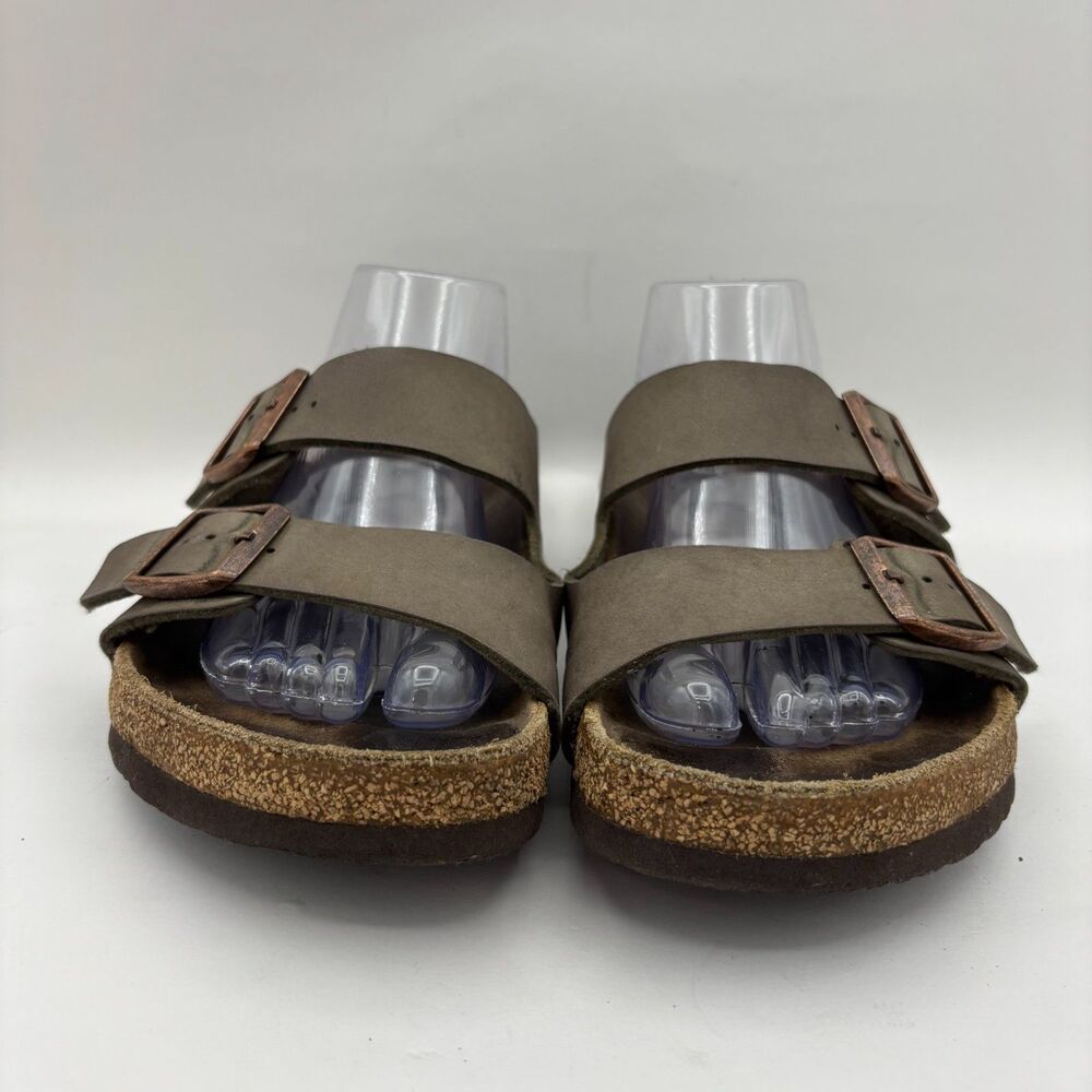 Birkenstock Milano Taupe Oiled Leather Sandals Backstrap Unisex EU 42 - Picture 3 of 7